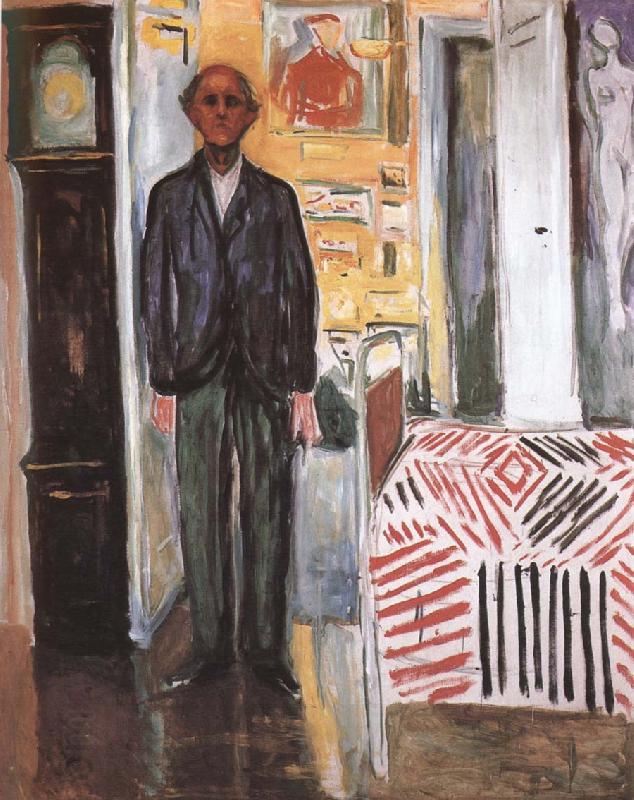 Edvard Munch Clock and bed